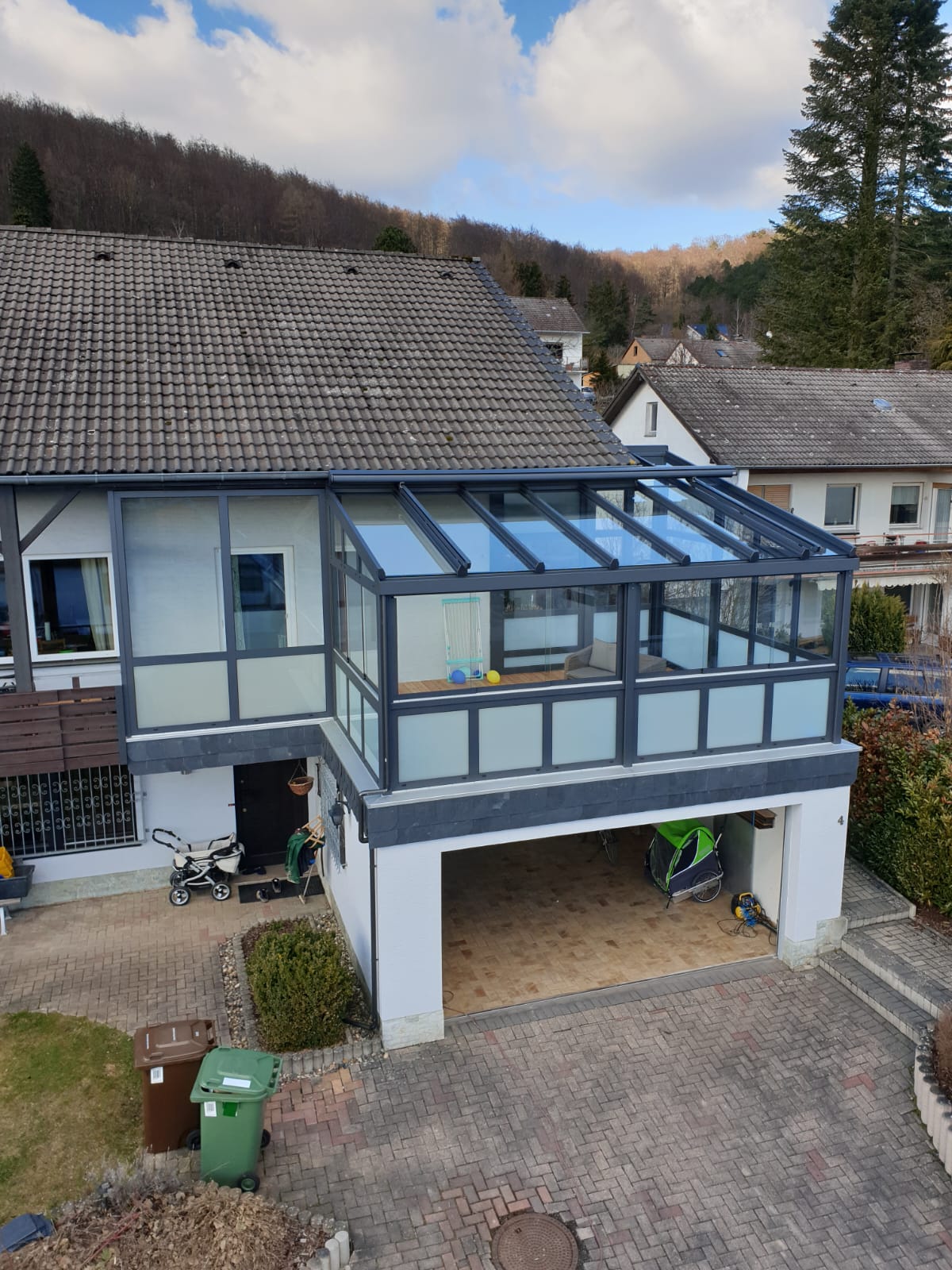 Wintergarten Balkon Weitwinkel